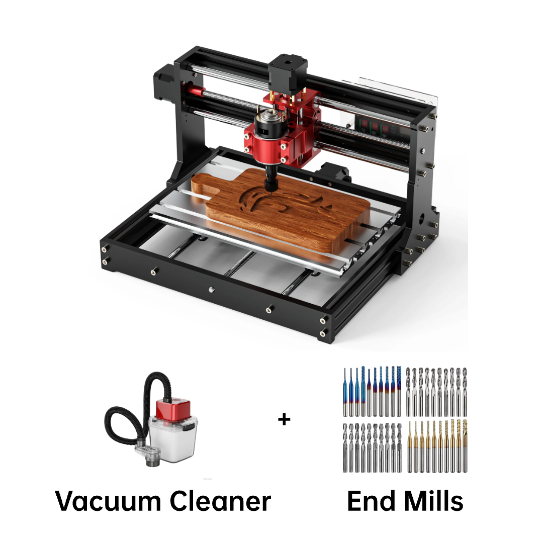 Twotrees TTC3018 Pro CNC Router Machine + Vacuum Cleaner + End Mills Twotrees TTC3018 Pro CNC Router Machine + Vacuum Cleaner + End Mills