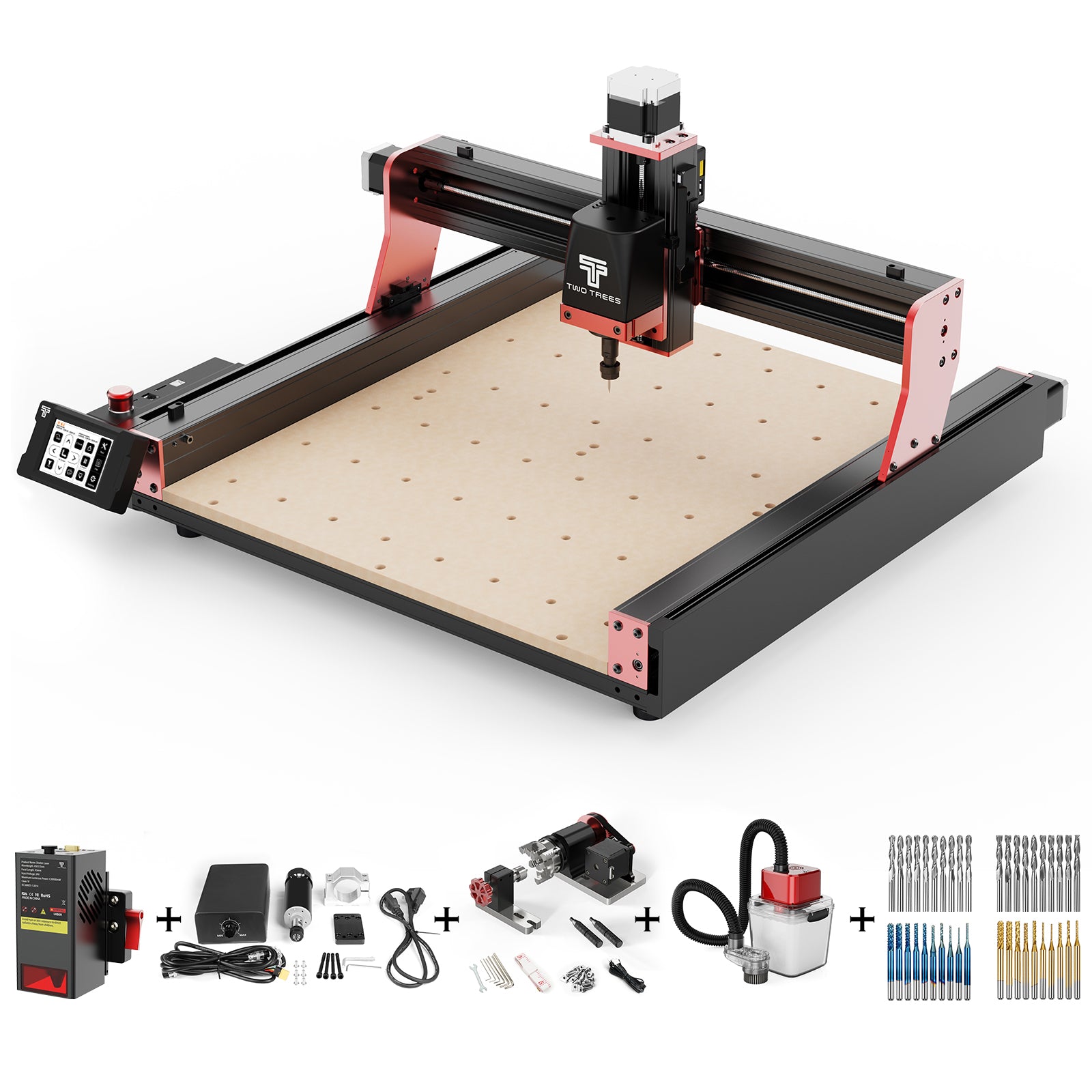 Twotrees TTC450 PRO CNC Router Machine + TC20 Laser Module + 500W Moto