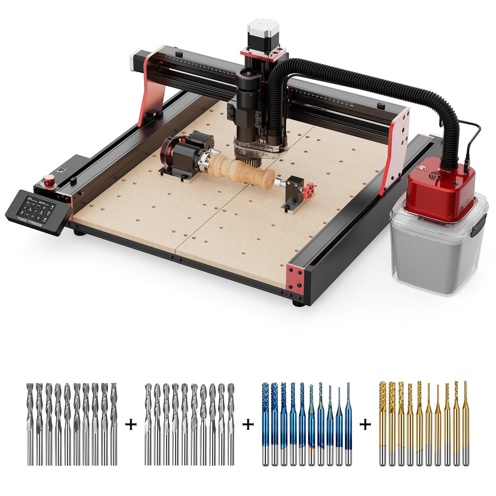 Twotrees CNC router maskine TTC450 PRO, CNC Spindle Motor Kit 500W, CNC maskine GRBL kontrol graveringsmaskine router arbejdsområde 460 x 460 x 80 mm til gravering skæring af MDF akryl massivt træ Twotrees CNC router maskine TTC450 PRO, CNC Spindle Motor Kit 500W, CNC maskine GRBL kontrol graveringsmaskine router arbejdsområde 460 x 460 x 80 mm til gravering skæring af MDF akryl massivt træ