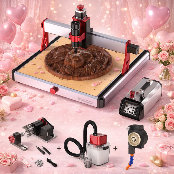 Twotrees TTC450 Ultra CNC Router Machine + 4th Axis + Vacuum Cleaner M1 + Cooling Kit