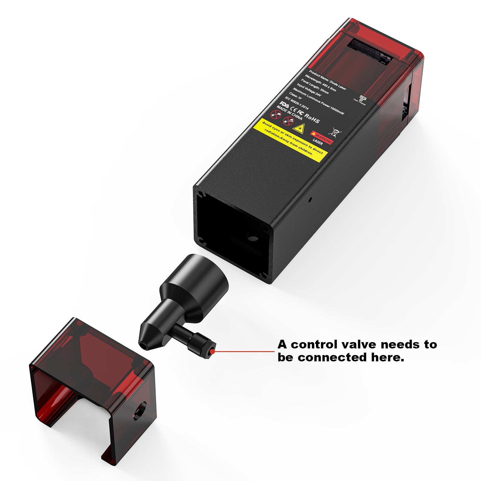 Twotrees Engraving machine laser module laser 24V10W with protective c