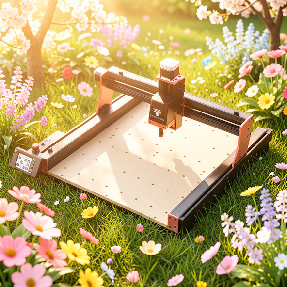 Twotrees TTC450 PRO CNC Router Machine + TC20 Laser Module + 500w Motor + 4th Axis CNC Rotary + End Mills