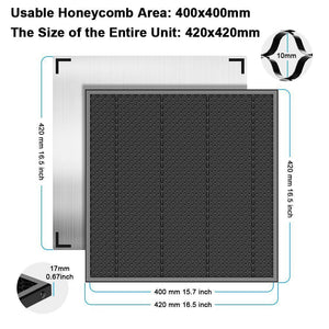 Twotrees Laser Cutting Honeycomb Workbench Table Size 420*420mm - TwoTrees Official Shop