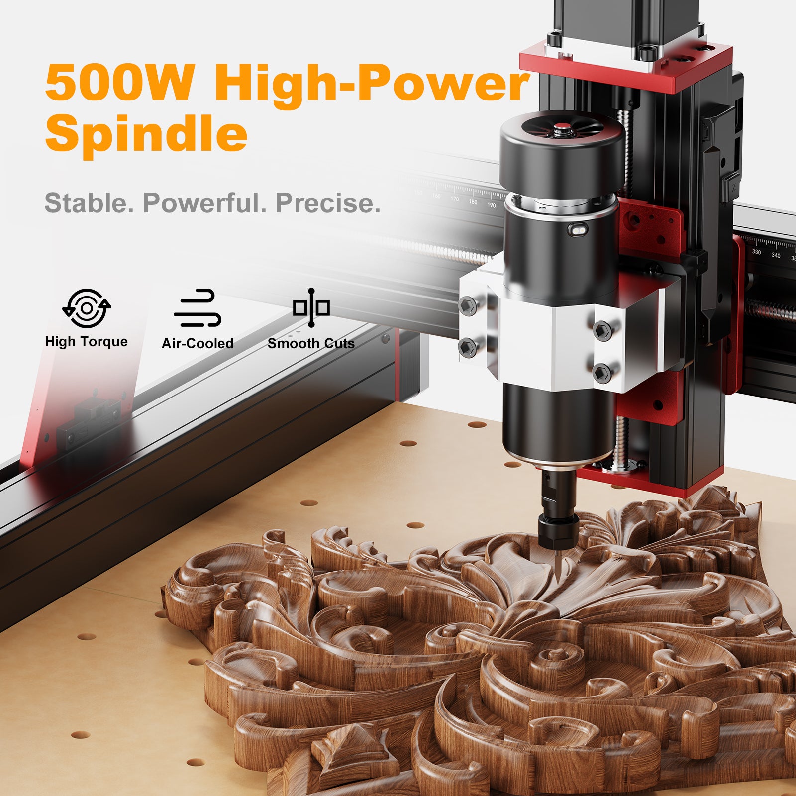 Twotrees TTC450 PRO CNC Router + TC20 Laser + 500W Motor + 4th Axis ...