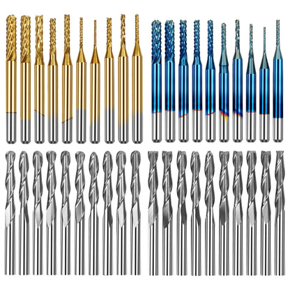 Twotrees 40 PCS End Mills CNC Router Bits