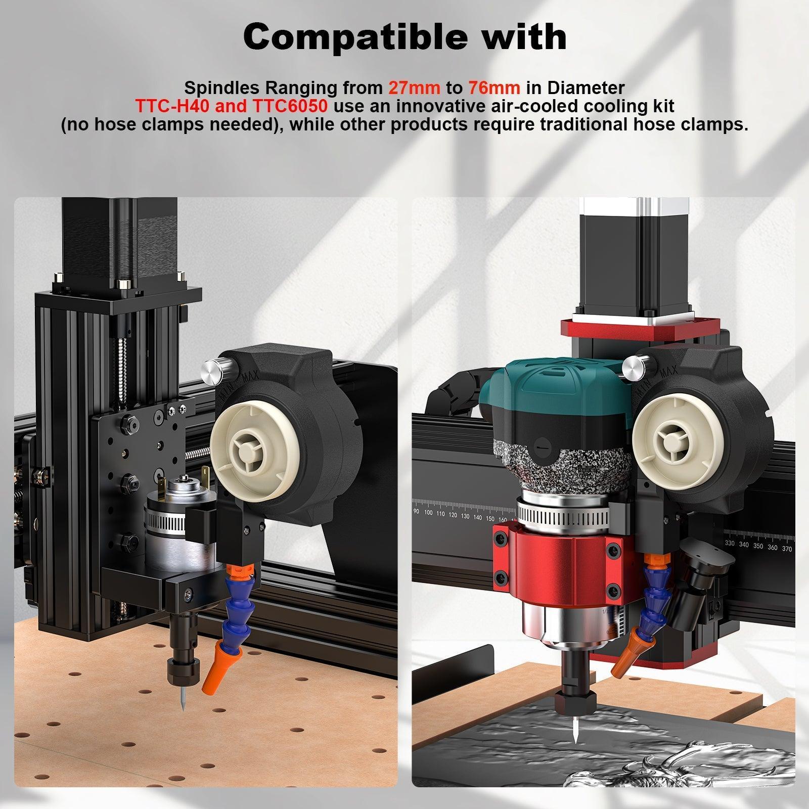 TKCです。 Twotrees 500W Air-Cooled Cooling Kit | Universal CNC Spindle