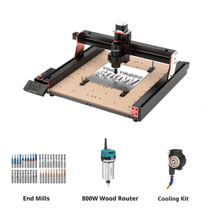 US / &500W Motor+Cooling Kit+800W Wood Router+End Mills / 3-Axis