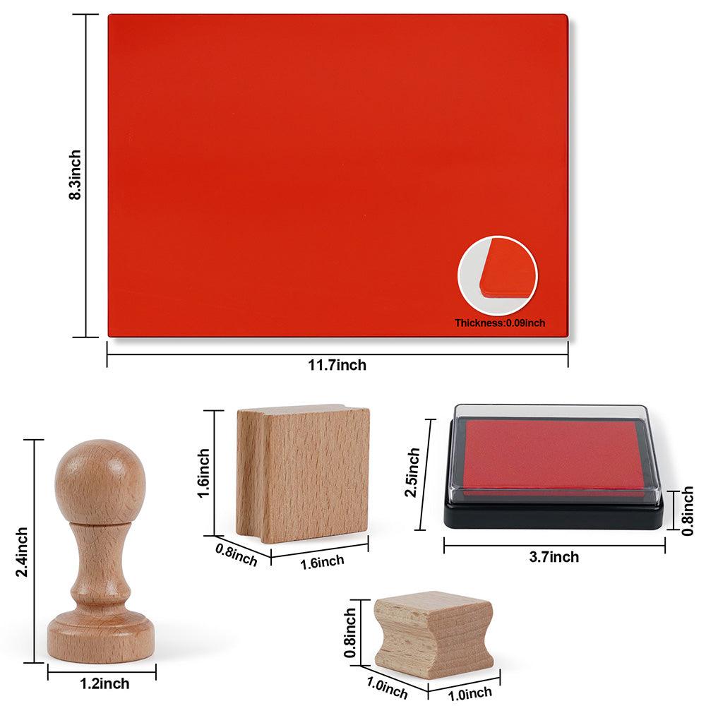 Twotrees Laser Engraved Rubber Stamp Set - TwoTrees Official Shop