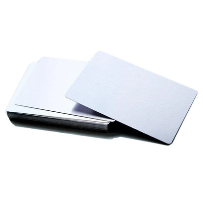 Twotrees 100 Pcs Metal Business Card 0.2mm Thickness Aluminum Alloy Blanks Card