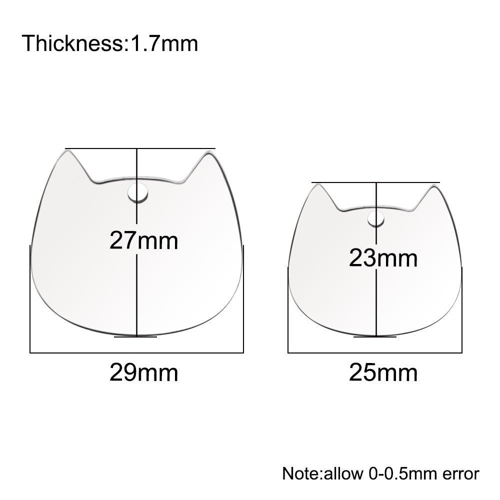 Twotrees 20Pcs Stainless steel Cat Face Id Tags - TwoTrees Official Shop