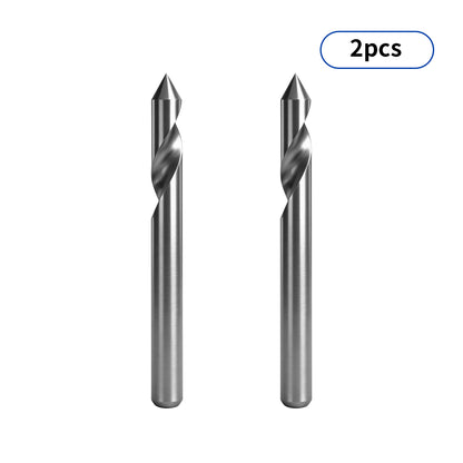 Twotrees Solid Carbide Single Flute Spiral End Mill Set 2PCS