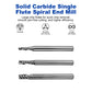 Twotrees Solid Carbide Single Flute Spiral End Mill Set 3PCS