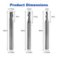 Twotrees Solid Carbide Single Flute Spiral End Mill Set 3PCS