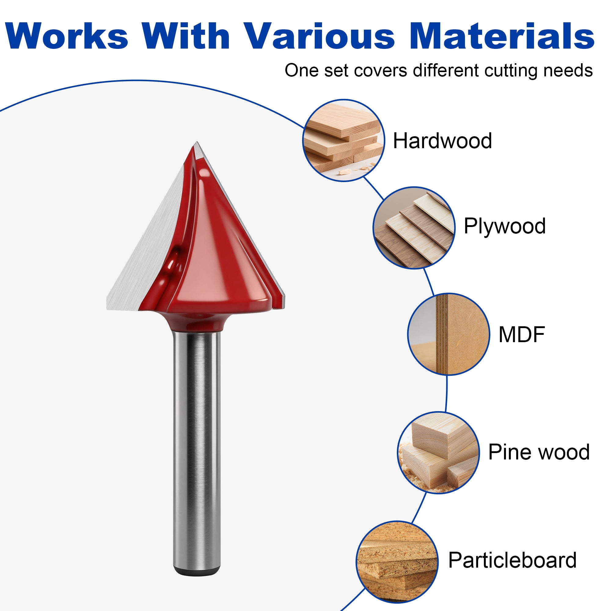 Twotrees 6mm 60° V-Bit | CNC V-Groove Milling Cutting Tool