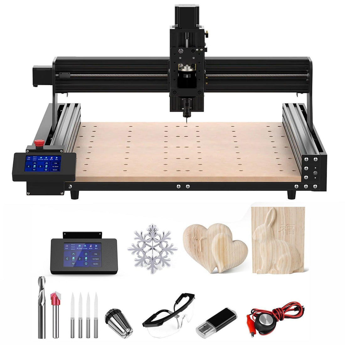 TwoTrees TTC450 PRO CNC-Fräsmaschine Lasergravur Schnein für Holz Acryl Schnell montiertes XYZ-Endschalter-Upgra 7 TwoTrees TTC450 PRO CNC-Fräsmaschine Lasergravur Schnein für Holz Acryl Schnell montiertes XYZ-Endschalter-Upgra 7
