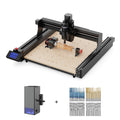 Twotrees TTC450 CNC Router Machine + 20W Laser Module + 500W Motor + 4th Axis Module + End Mills