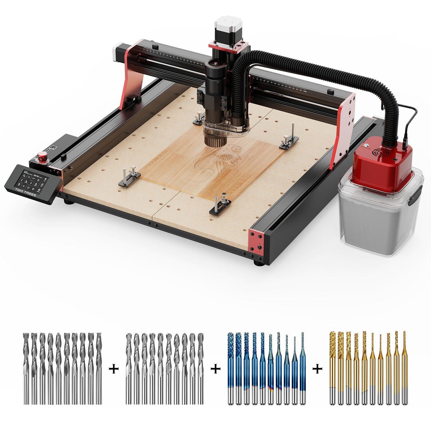 Twotrees TTC450 PRO CNC Router Machine + 500W Motor + Vacuum Cleaner +End Mills - TwoTrees Official Shop