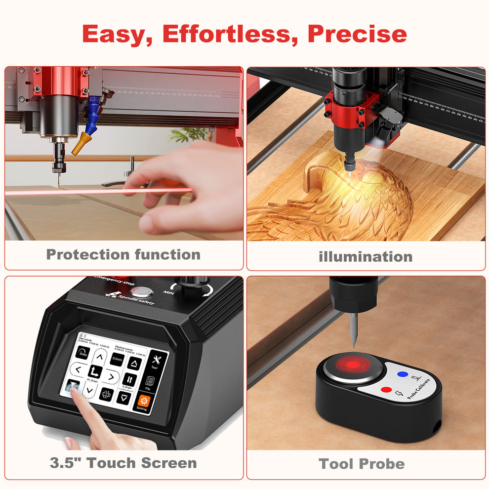 Twotrees TTC6050 CNC Router + 800W Spindle + 4th Axis