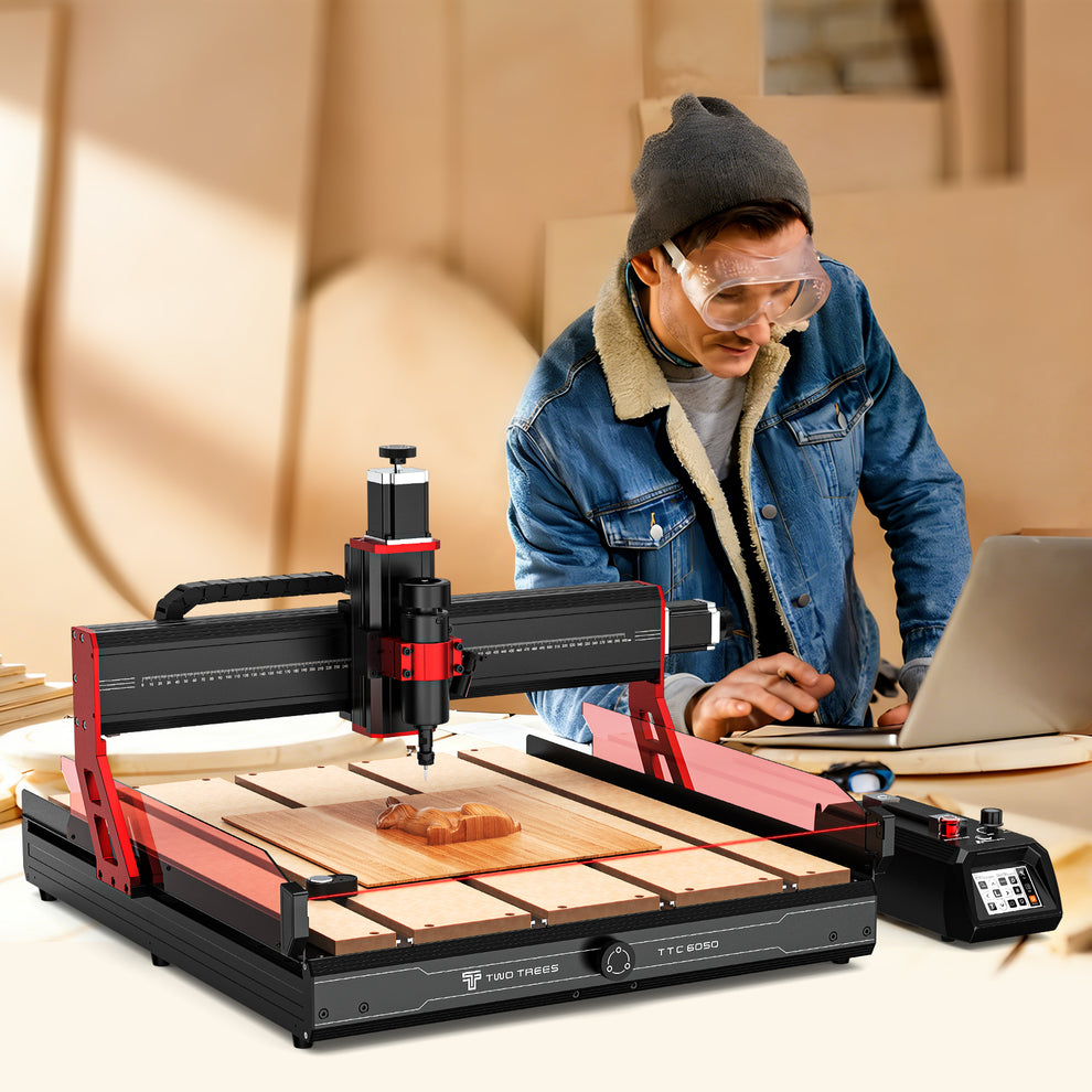 Twotrees TTC6050 CNC Router + 800W Spindle + 4th Axis
