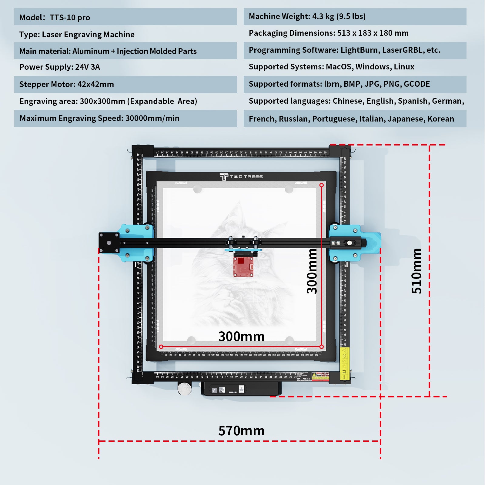 Twotrees TTS-10 Pro Diode Laser Engraver
