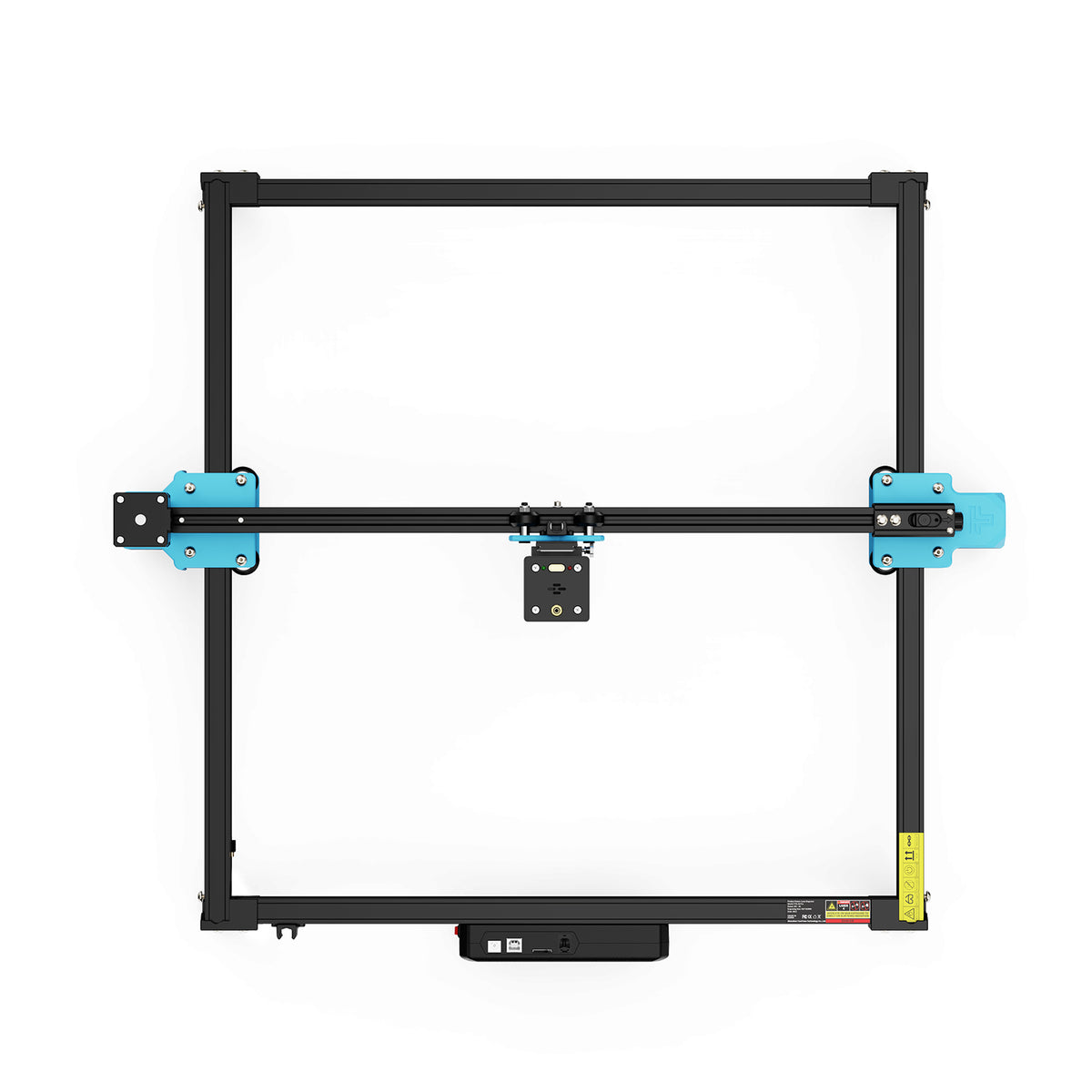 Overhead view of the TwoTrees TTS-20 Pro frame, gantry and laser module.