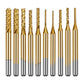 Twotrees TiN Coated Solid Carbide Corn End Mill Set 10PCS