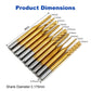 Twotrees TiN Coated Solid Carbide Corn End Mill Set 10PCS