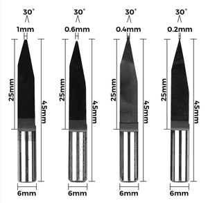 Twotrees 6-shank CNC flat bottom sharp knife - TwoTrees Official Shop