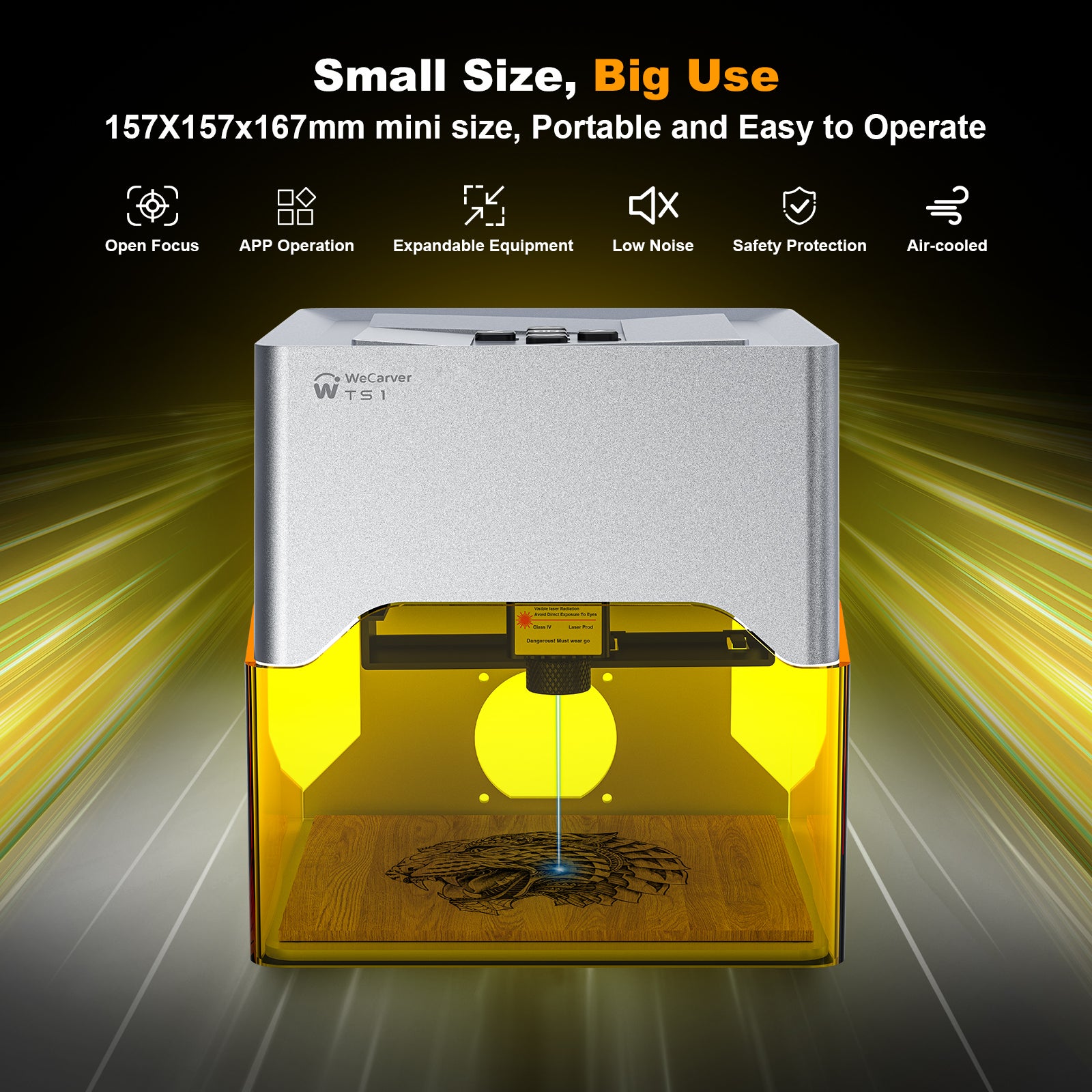 Compact 7W Laser Engraver TS1 Mini for Beginners | TwoTrees