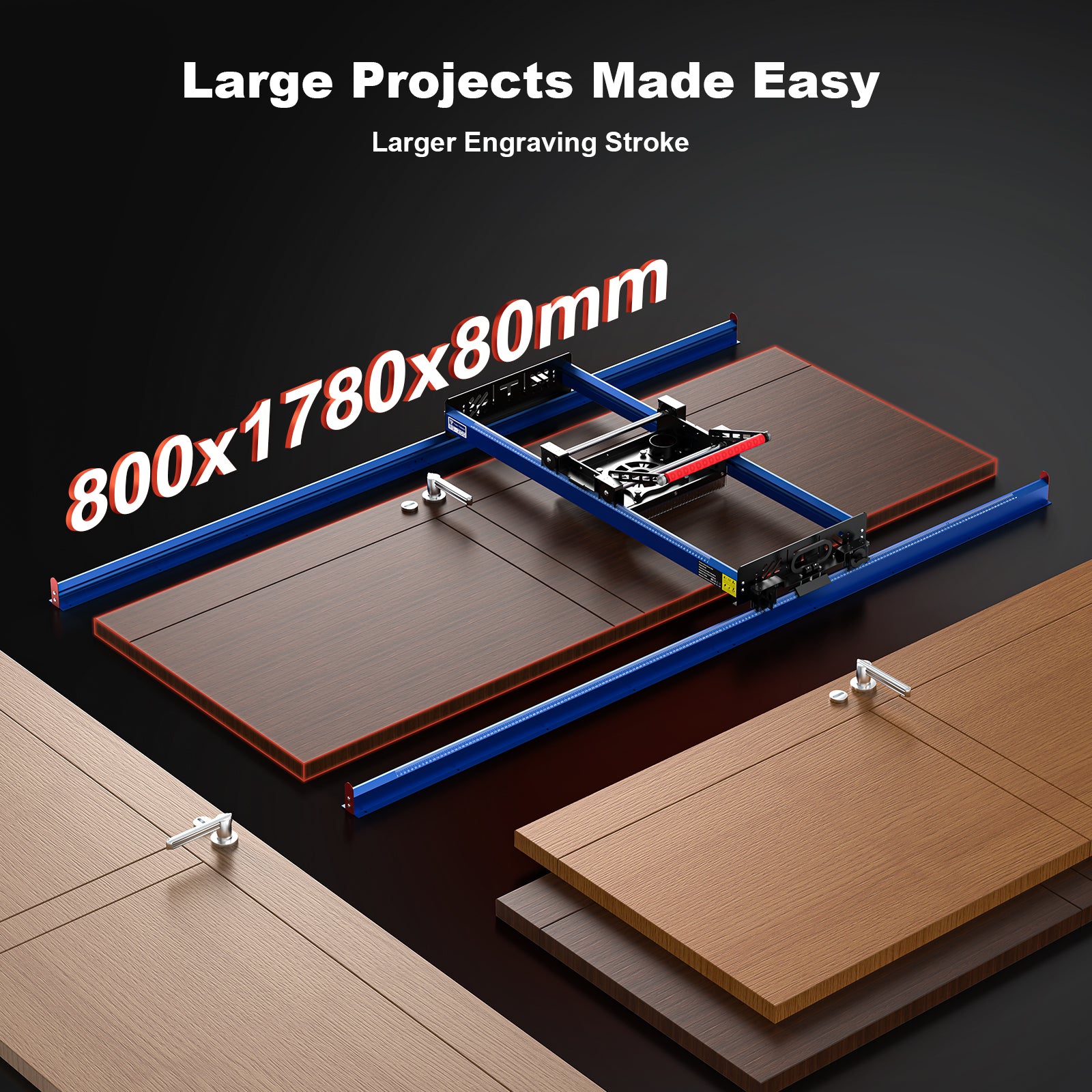 Twotrees RS-200 Router Sled | Large Wood Slab Flattening System