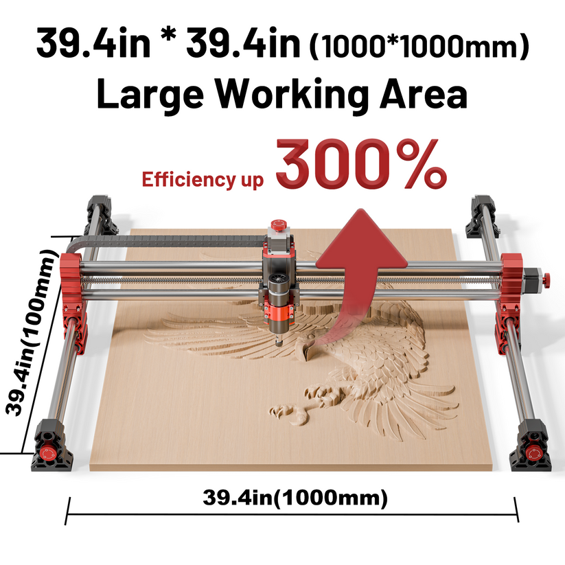 Twotrees TTC-H40 Large CNC Router Machine for Cutting and Engraving
