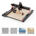 Twotrees TTC450 PRO CNC Router Machine + 500w Motor + 4th Axis CNC Rotary + End Mills