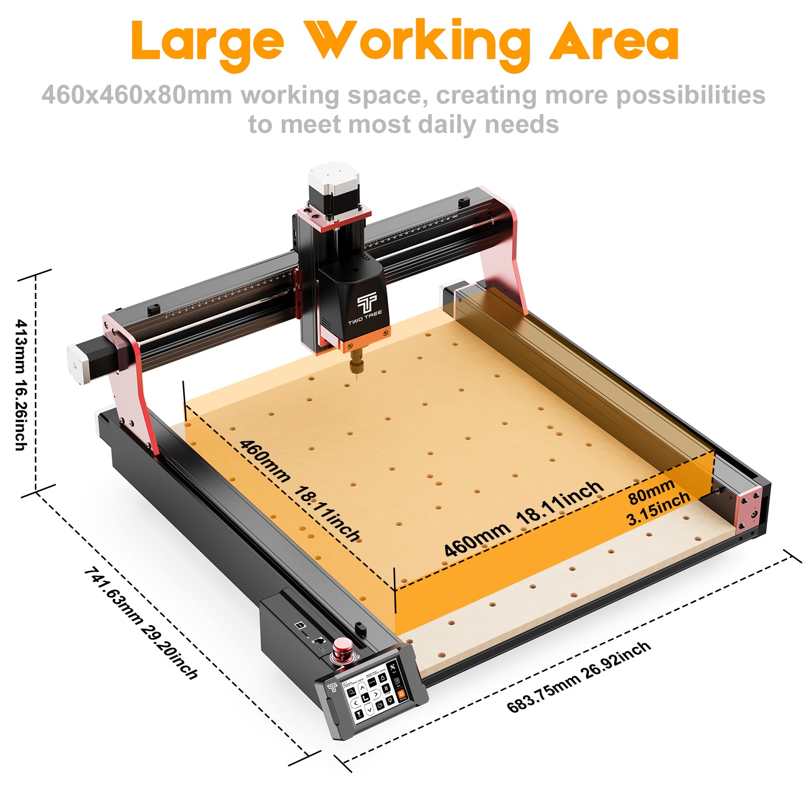 Twotrees TTC450 PRO CNC Router Machine for Desktop Engraving