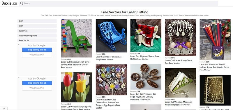 3axis - Laser Cutting Design Files Free Download Website