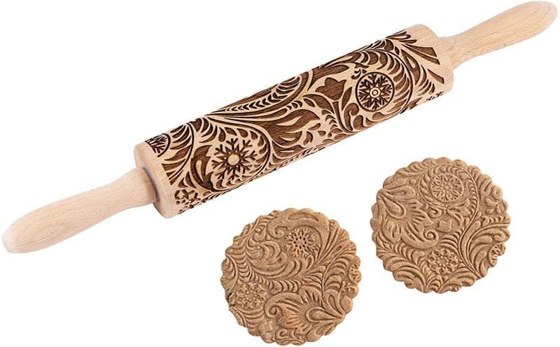 Laser Engraved Wooden Rolling Pin